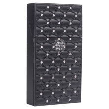 (Black) Flip Top Moistureproof Cigarette Case for Men & Women