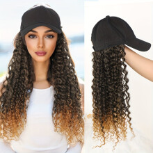 (T1b 27) Curly Wig Baseball Cap - Natural Look, Breathable