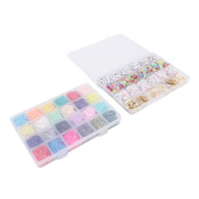 48 griglie di perline con lettere, 4800 pezzi, 6 mm/0,24 in, 24 colori