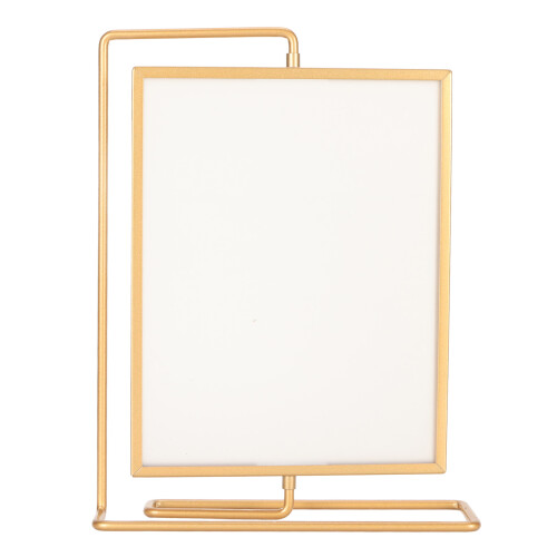 Y5578 Gold Metal Double-Sided Rotating Photo Frame, 565g, Rectangular 2