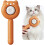 (Puppy Comb - Orange) Self-Cleaning Cat Comb, 1-Click Hair Release 8