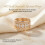 (Number 8) 14K Gold Plated Zircon Stackable Rings for Women 4