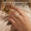 (Number 7) 14K Gold Plated Zircon Stackable Rings for Women 12