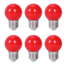 6X E27 3W 6 SMD LED Energiesparlampe Globe Light Lampe AC 110-240V, Rot