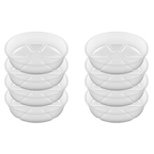 8Pack Clear Plant Saucer 8Inch Plastic Plant Saucers Thicker Plant Tray Flower Pot for Indoor Outdoor Garden