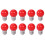 10X E27 3W 6 SMD LED  Saving Globe Bulb Light Lamp AC 110-240V, Red 1