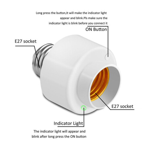 4 Pack Tuya  Life Wifi  Light Bulb Socket Adapter E27  Lamp Base Holder for Amazon Alexa  Home 2