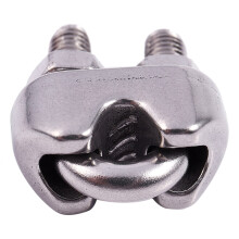 4Pcs Stainless Steel Cable Clip Saddle Clamp & 10 Pcs 3mm Duplex Clips Stainless Steel Wire Cable Rope Grips Clamps
