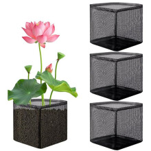 4 Stuks X Waterplantenzakken - Herbruikbare Waterplantenpot van Gaas voor Vijvers - Ademende Vierkante Leliepotten voor Moeras A