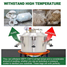 Mushroom Grow Bags,50 Pack Polypropylene Mushroom Spawn Bag 8X5X20Inch with Breathable for Substrates Strong Tear