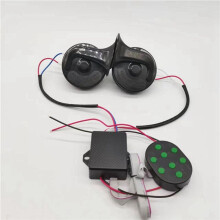 12V 8 Tones Musical Air Horn Electric Snail Horn for Vehicles Motorcycles Car with 8 Sounds Control Box Button Universal