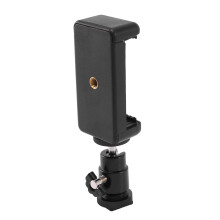 2 In 1 Mobile Phone Clip Holder 360   Hot Shoe Adapter Mount Fit For Dslr Slr Camera