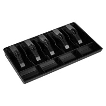 Kassalade-Inzetbak 5 Bankbiljetten/4 Muntvakken met Metalen Clips, Supermarktkassa