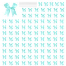 8cm Polyester Ribbon Bowknot for Wedding Birthday-Light Green