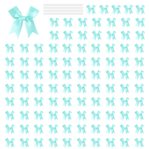 8cm Polyester Ribbon Bowknot for Wedding Birthday-Light Green