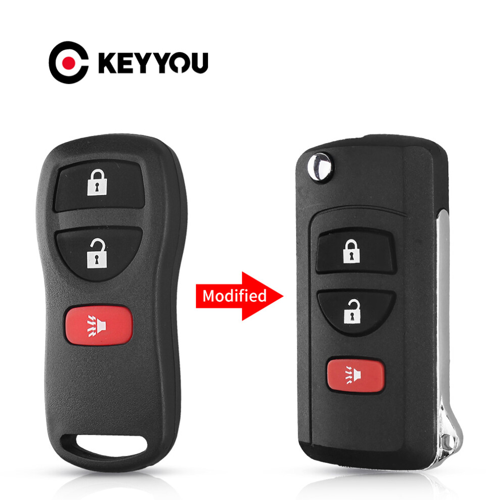 Modified Flip Remote Car Key Shell Case Fob For Nissan Pathfinder Titan Versa Maxima Frontier Xterra Murano Infiniti 6935161693225