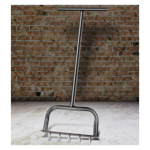 Manual Lawn Aerators Spike Metal Manual Dethatching Soil Aerating Lawn Tool for Yard, Lawn Aeration, Garden Tool Black