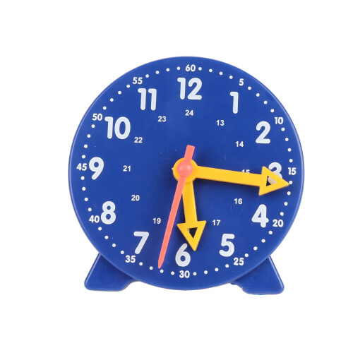 3 Pointer Linkage Clock, 24h System, 10cm Blue 1
