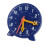 3 Pointer Linkage Clock, 24h System, 10cm Blue 3