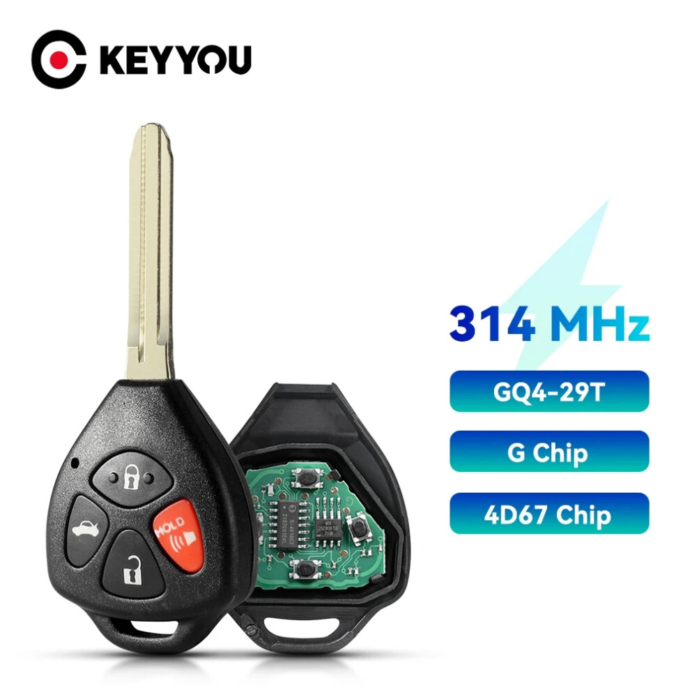 Remote Fob Car Key 315Mhz For Toyota Corolla Venza 2010 2011 2012 2013 2014 2015 Transponder 314Mhz 4D 67 G Chip 6935161699739