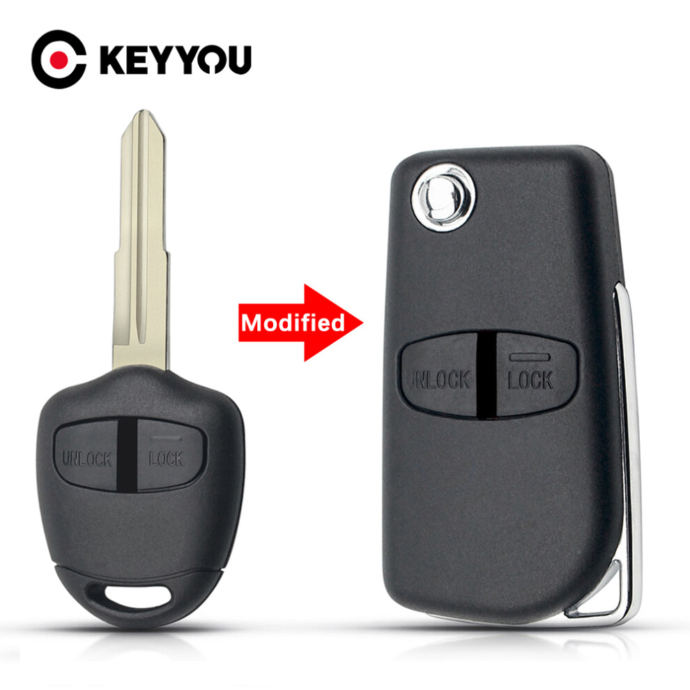 Remote Car Key Shell For Mitsubishi Pajero Lancer Outlander Grandis Shogun Montero Triton 2 Button Left Groove 6935161699586