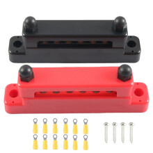 Marine Accessories 6-Way Busbar Copper Busbar Terminal Block for Yacht RV Car Circuit Modification Busbar