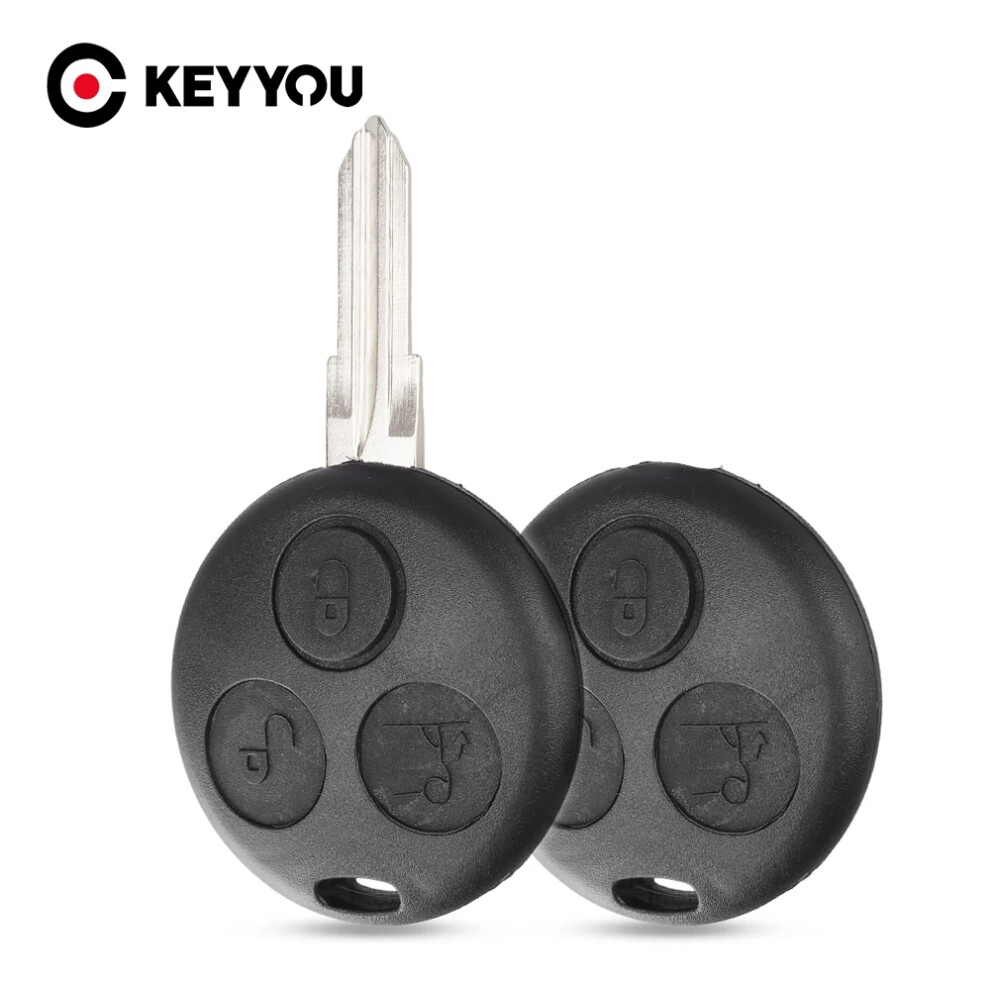 Remote Car Key Shell Case For Mercedes Benz Smart Fortwo 450 Forfour Roadster Umcut Blank Blade Fob 3 Buttons 6935161699425