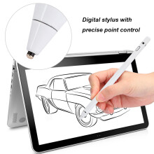 Universal Touchscreen Pen with Built-in Battery - White, 175mm