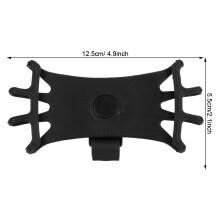 Silicone Bicycle Phone Holder 12.5x5.5cm Shockproof Black Stand