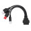 3-in-1 OBD Diagnostic Cable for Motorcycle, High Flexibility Plastic Plug 6