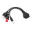 3-in-1 OBD Diagnostic Cable for Motorcycle, High Flexibility Plastic Plug 7