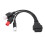 3-in-1 OBD Diagnostic Cable for Motorcycle, High Flexibility Plastic Plug 11