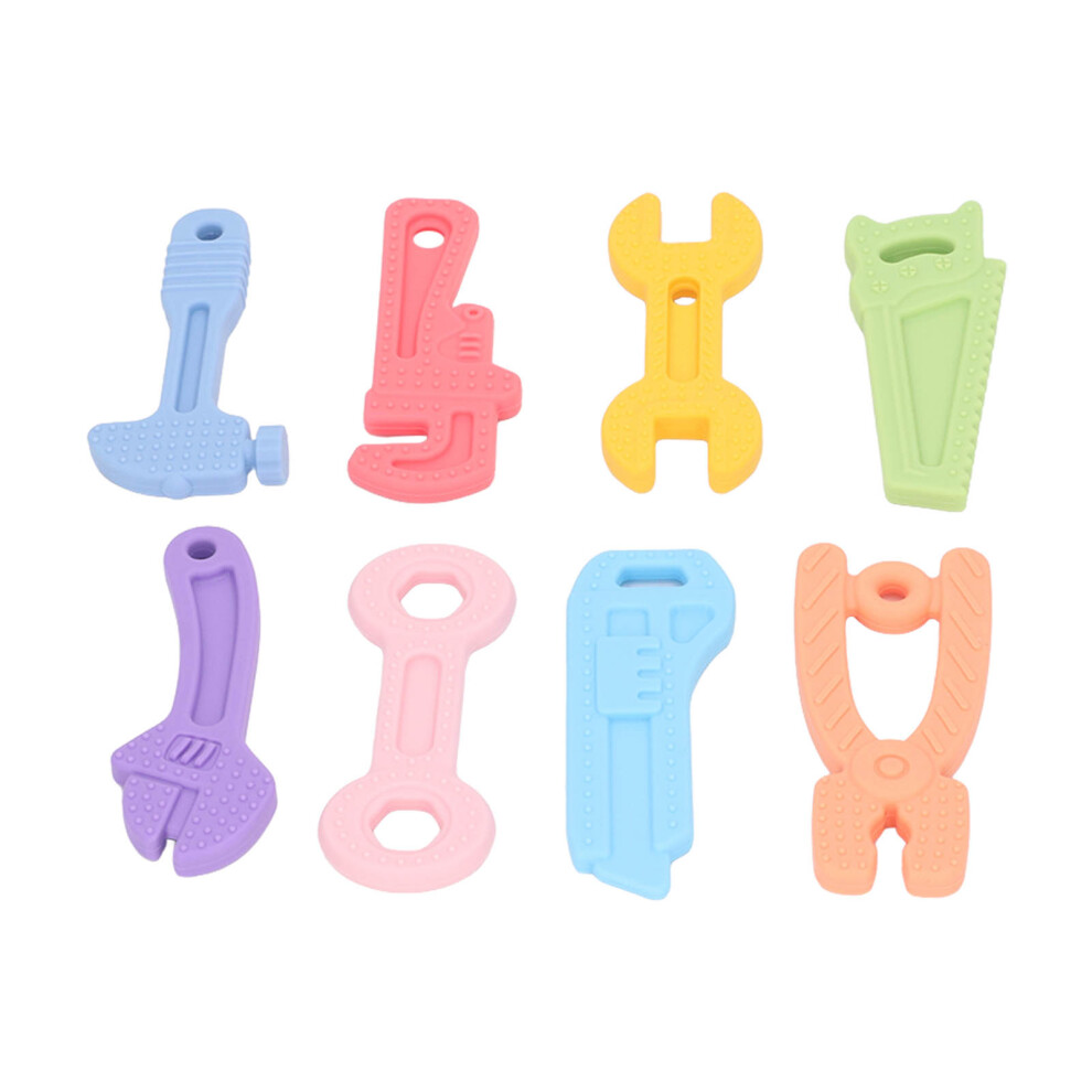 8Pcs Silicone Baby Teether Toys Soothing Gums Soft Flexible Chews