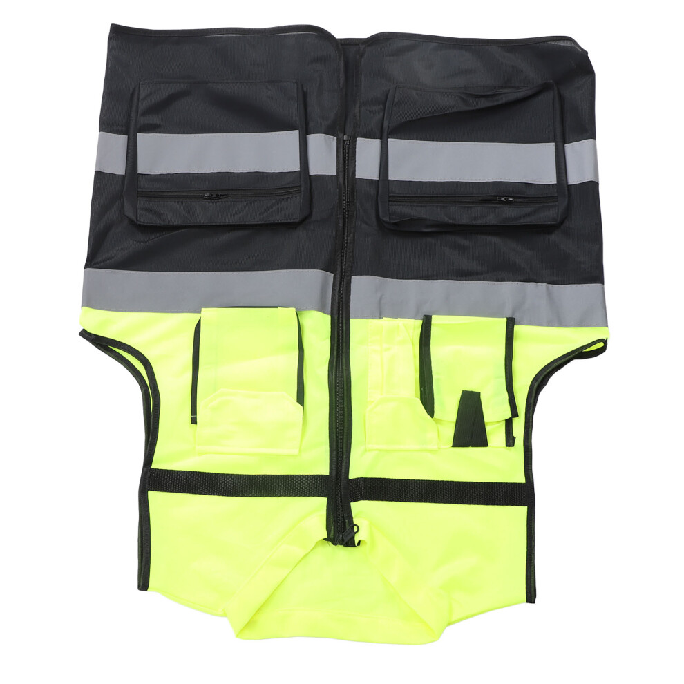 Dual Color Reflective Vest Class 2 High Visibility Working Vest For Night Traffic Xxxl 6931388083399