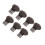 7Pcs Puffy Head Cushion OneSize Brown Nylon/Sponge 13