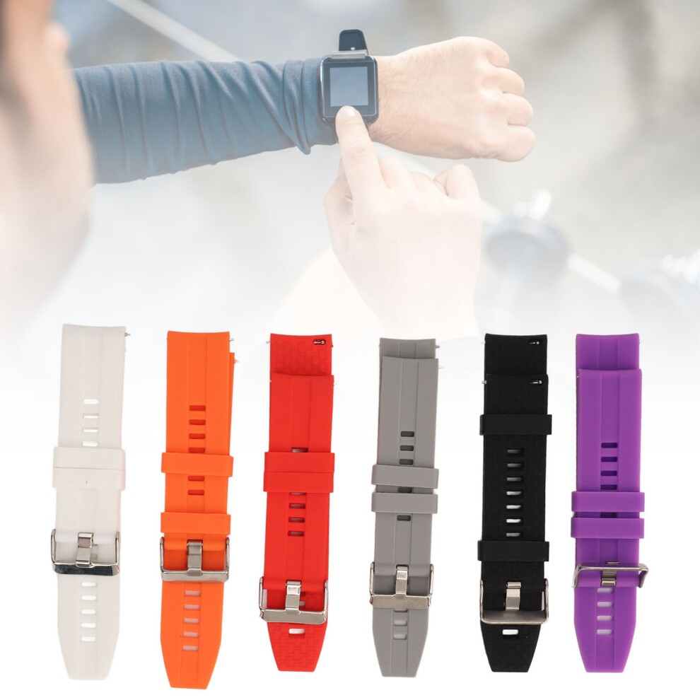 22Mm Silicone Smart Watch Bands For Gt2/Gt3, 6 Pack, Quick Release Black/White/Gray 7691388262635