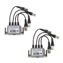2X Transmetteur Emetteur Recepteur CCTV Camera UTP BNC Video Balun 4 CanauX RJ45