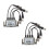 2X Transceptor CCTV 4CH Balun Pasivo Video UTP BNC Conector Rj45 1