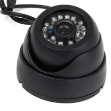 2X Black Telecamera per Videosorveglianza CCTV da Interno con Telecamera di Sicurezza A Cupola da 3,6 mm IR di Sicurezza