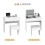 Homcom HOMCOM Dressing Table Set with Flip-up Mirror Padded Stool Sliding Drawer White 4
