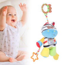 Plush Zebra Baby Stroller Rattle Toy, Soother, Hangings for Infant