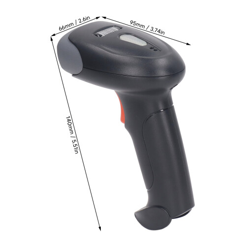 2D Wireless Barcode Scanner, 2.4G Handheld Gun, 2000mAh Battery 1
