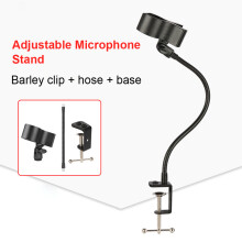 Adjustable Microphone Bracket Clamp Desktop Stand 35-65mm Size