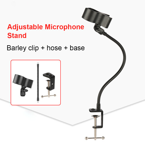 Adjustable Microphone Bracket Clamp Desktop Stand 35-65mm Size