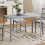 Homcom HOMCOM Modern Rectangular 4 Seater Dining Table with Tempered Glass Top 1