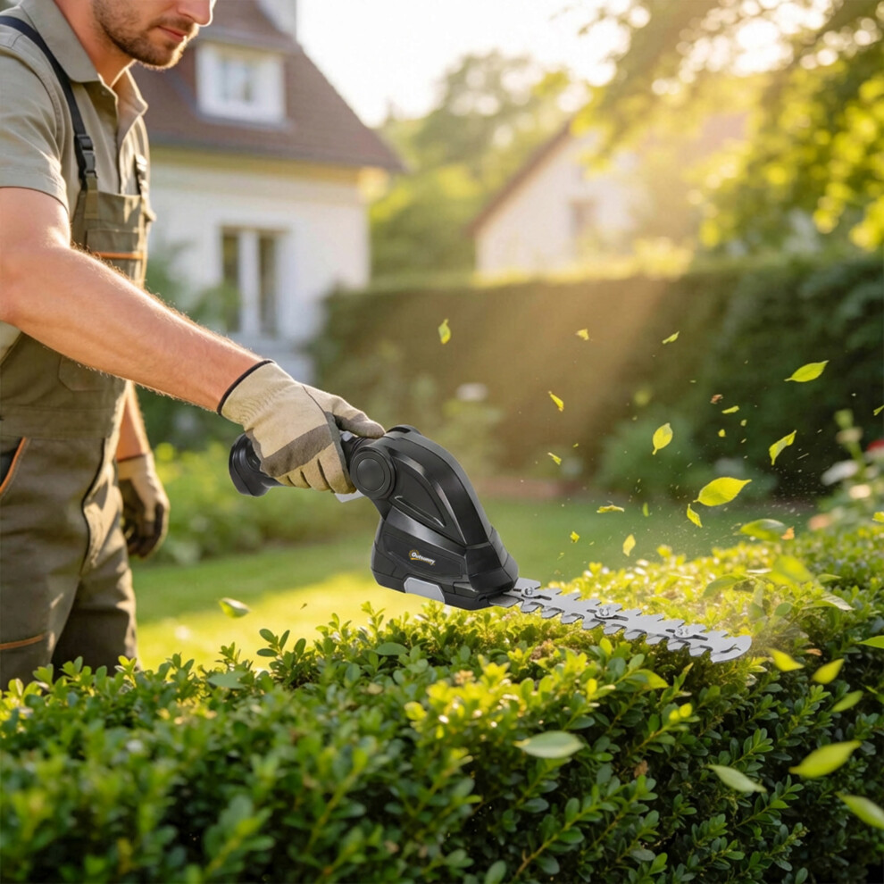 Outsunny 2-In-1 Cordless Hedge Trimmer & Grass Shear With 2000Mah Batteries