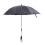 Parasol para cochecito de 85 cm, versión grande, negro con abrazadera 1
