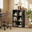 Homcom (Black) HOMCOM Industrial Style Storage Shelf, Bookcase, Bookshelf 1