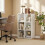 Homcom (White) HOMCOM Industrial Style Storage Shelf, Bookcase, Bookshelf 1