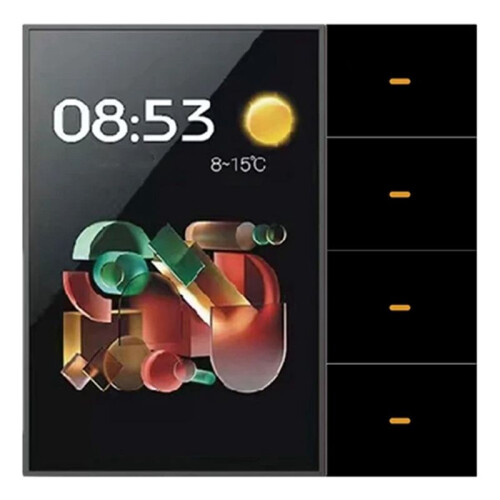 2X Tuya Zigbee 3.5 Inch  Wall  Touch Screen 4 Groups  8-Way Scene  Sensor Dimming  A 1